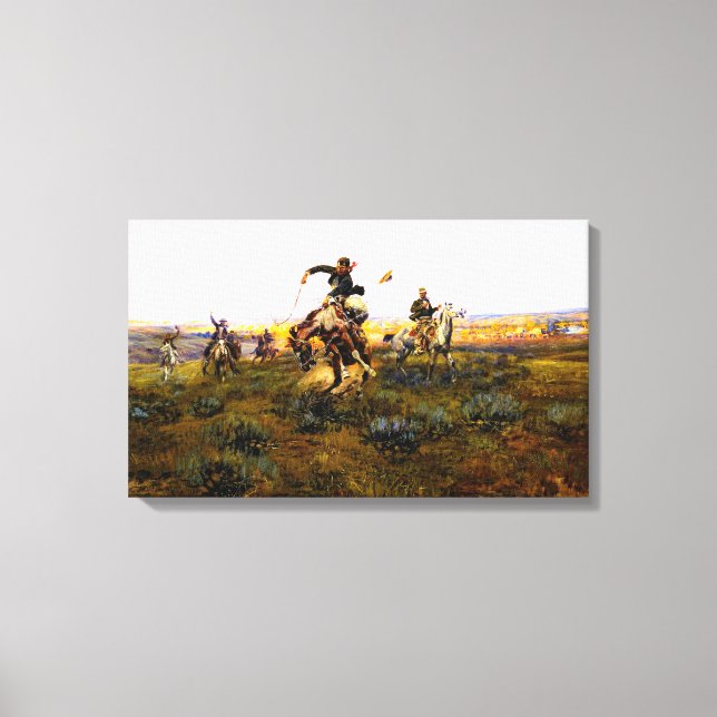 Impressão Em Tela Um Mau de Charles M. Russell (Frente)