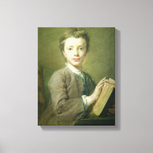 Impressão Em Tela Um menino com um livro, c.1740