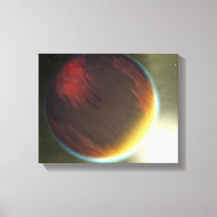 Impressão Em Tela Um nebuloso Jupiter-como o planeta que orbita