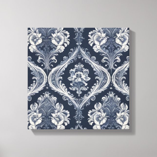 Impressão Em Tela um papel de parede com designs florais (Frente)