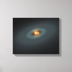 Impressão Em Tela Um par apertado de estrelas e um disco ao redor
