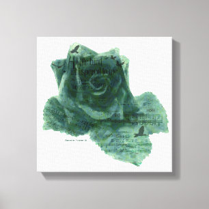 Impressão Em Tela Um Pássaro Me Disse Rosa