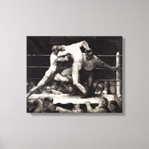 Impressão Em Tela Um passo na Sharkey - George Bellows Boxing Litho