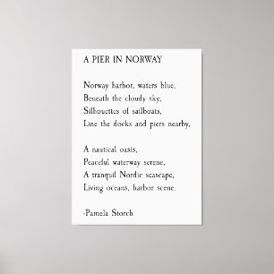 Impressão Em Tela Um píer no poema de hoje por Pamela Storch