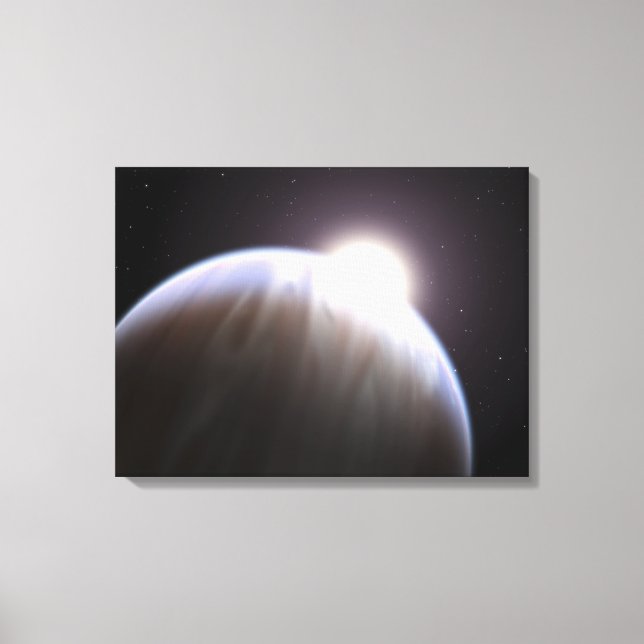 Impressão Em Tela Um planeta extrassolar com sua estrela-mãe (Frente)