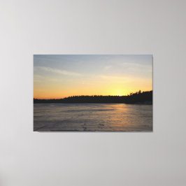 Impressão Em Tela Um por do sol congelado