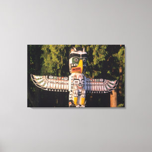 Impressão Em Tela Um poste totem Em Vancouver, Canadá.