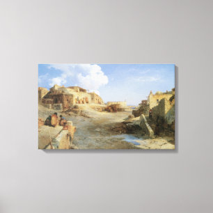 Impressão Em Tela Um Pueblo Indígena, Laguna, Novo México por Moran