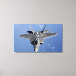 Impressão Em Tela Um raptor F-22 move-se na posição para receber f