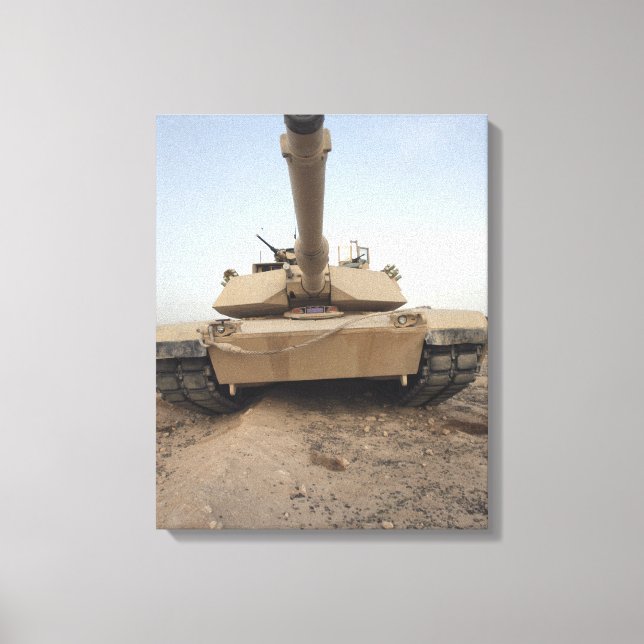 Impressão Em Tela Um Tanque de Batalha Principal M-1A1 (Frente)