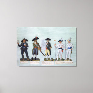 Impressão Em Tela Um vendedor do jornal, um cidadão pronto para