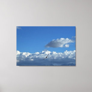 Impressão Em Tela Um voo sob as nuvens