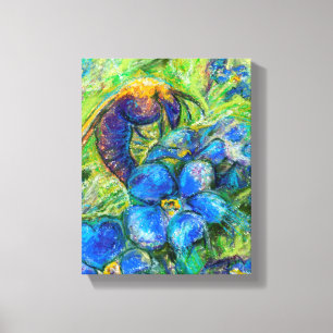 Impressão Em Tela Uma abelha & flores do miosótis