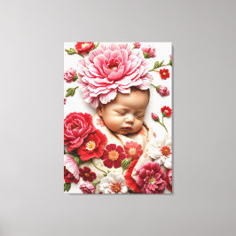 Impressão Em Tela Uma Alma em Bloom - Flor de Nascimento em Janeiro