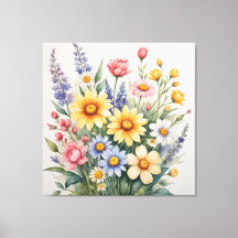 uma aquarela de flores