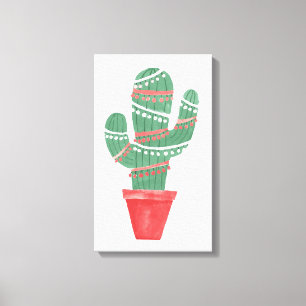Impressão Em Tela Uma Árvore de Natal Muito Cactus