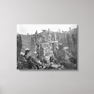 Impressão Em Tela Uma bateria de arma dois durante a guerra