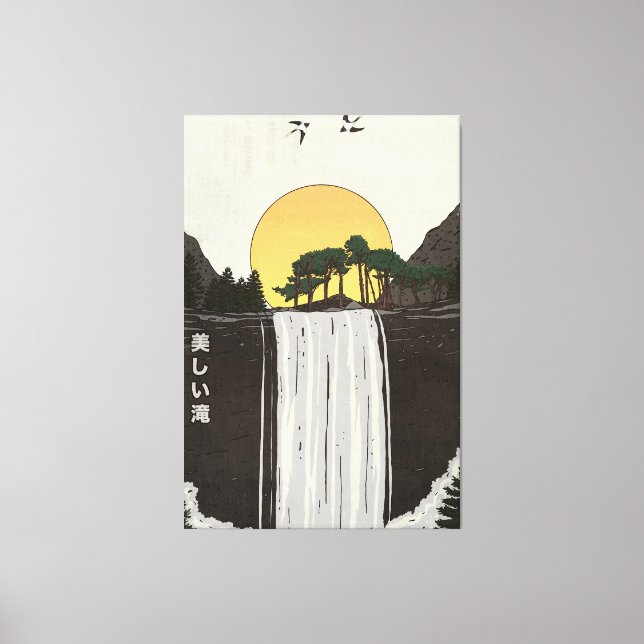 Impressão Em Tela Uma bela cachoeira (Frente)
