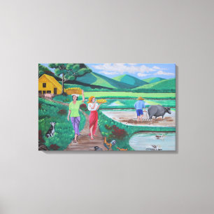 Impressão Em Tela Uma bela manhã na Fazenda