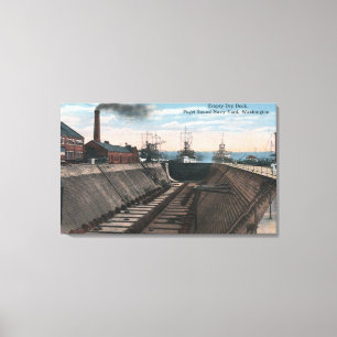 Impressão Em Tela Uma Boca Seca Vazia, Estaleiro Marinho