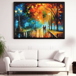 Impressão Em Tela Uma caminhada no parque. Pintura De Óleo Da Paleta<br><div class="desc">Caminho iluminado pelas ruas no parque. Pintura De Óleo Da Paleta Knife. Impressionante Arte de Muro - Poster Inspiracional. Apresentamos a nossa edição mesmerizante e limitada Rainy Evening Stroll Palette Knife Oil Painting Digital Impressão Series - uma fusão evocativa de domínio artístico e a atração atmosférica de uma noite chuvosa....</div>