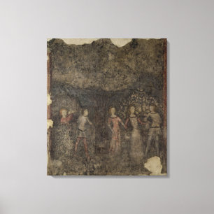 Impressão Em Tela Uma Carole, c.1380-90