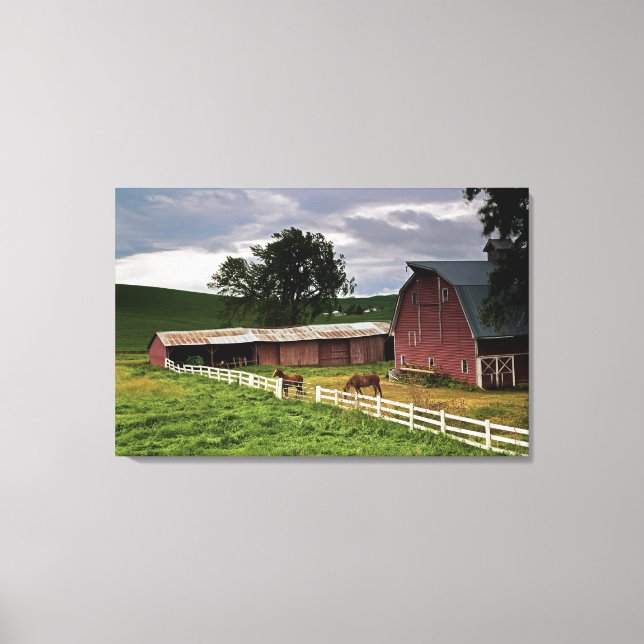Impressão Em Tela Uma carona através da fazenda de Palouse 3 (Frente)