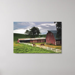 Impressão Em Tela Uma carona através da fazenda de Palouse 3