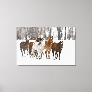 Impressão Em Tela Uma cena de inverno de corrida