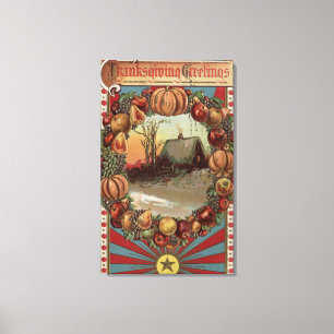 Impressão Em Tela Uma cena de país com limite de produção