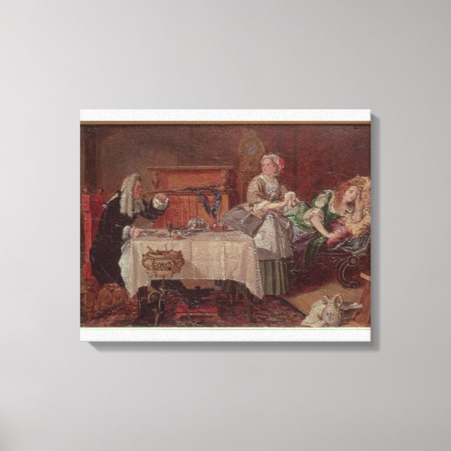 Impressão Em Tela Uma cena de "Tartuffe" de Moliere, 1850 (Frente)