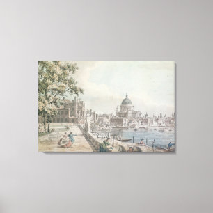 Impressão Em Tela Uma cópia de parte de um desenho de Canaletto, de