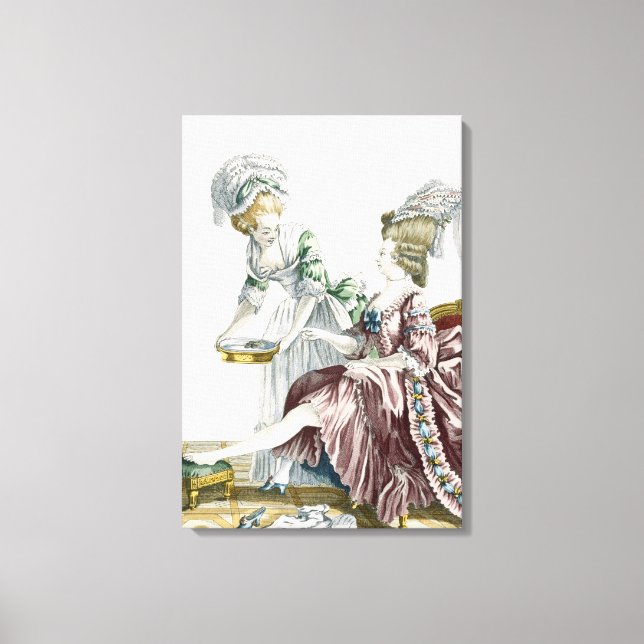 Impressão Em Tela Uma Elegante A lavar os pés, prato 32 de ' (Frente)