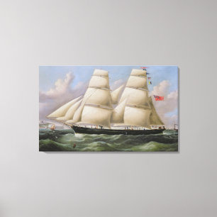 Impressão Em Tela Uma escuna suprida dois fora de Dôvar (óleo em