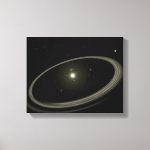 Impressão Em Tela Uma estrela nova circundada por planetas sem