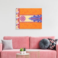 Uma estrutura intrincada de padrão de cor laranja