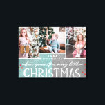Impressão Em Tela Uma Feliz Colagem de Fotos da Família de Natal<br><div class="desc">Um Impressão De Canvas De Colagem De Fotos Personalizada Da Família De Natal Feliz 3. Com fontes modernas divertidas,  Berries,  e um fundo de carvão e chá gelado! Substitua suas fotos e envie uma saudação especial personalizada de natal para a família e os amigos!</div>