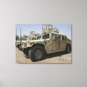 Impressão Em Tela Uma fileira dos humvees das forças armadas Polic