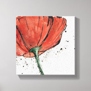 Impressão Em Tela Uma flor fechado em um fundo branco