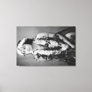 Impressão Em Tela Uma Fotografia do Dançarino Hula Havaiano