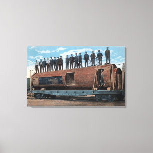 Impressão Em Tela Uma gaiola e uma moradia do urso em um enorme