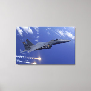 Impressão Em Tela Uma greve Eagle da força aérea F-15E