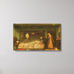 Impressão Em Tela Uma Loja de Peixeiro por Frederick Walker