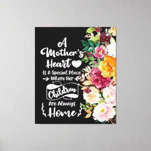 Impressão Em Tela Uma Mãe É Como Um Presente De Flor, Um Presente