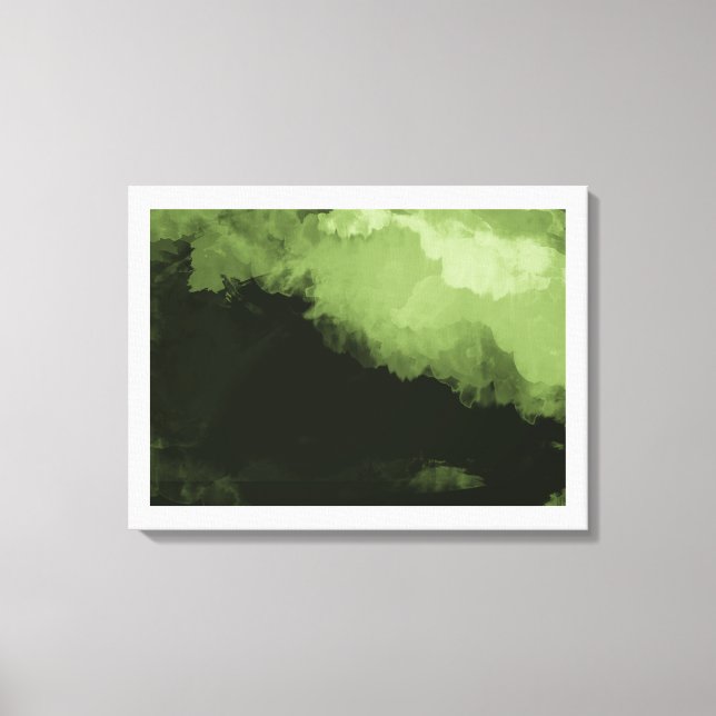 Impressão Em Tela uma maravilhosa pintura de paisagem digital verde (Frente)