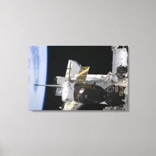 Impressão Em Tela Uma nave espacial Soyuz atracada