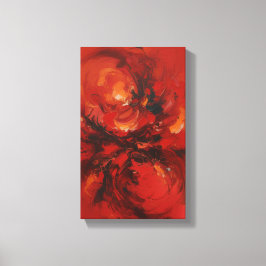 Impressão Em Tela Uma obra-prima abstrata, "Redemoinhos Vermelhos"