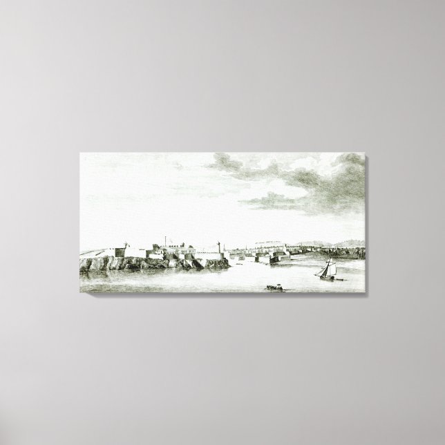 Impressão Em Tela Uma Perspectiva do Castelo Moro e da Cidade de (Frente)