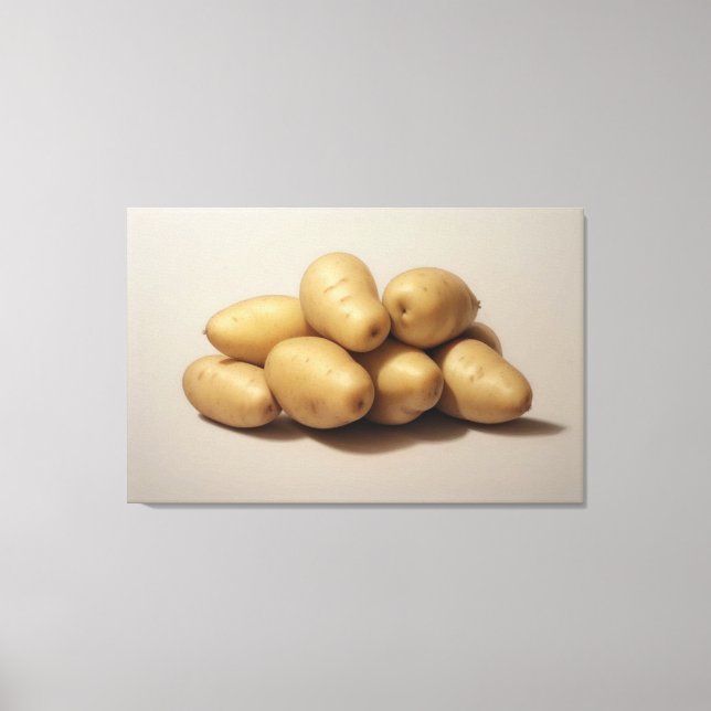 Impressão Em Tela Uma pilha de batatas (Frente)