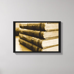 Impressão Em Tela Uma pilha de livros velhos